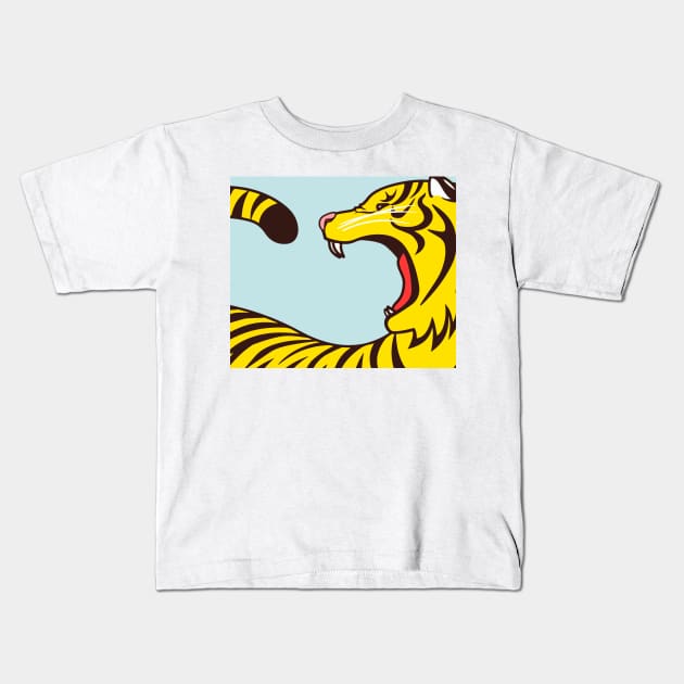 Bengal Tiger Kids T-Shirt by timegraf